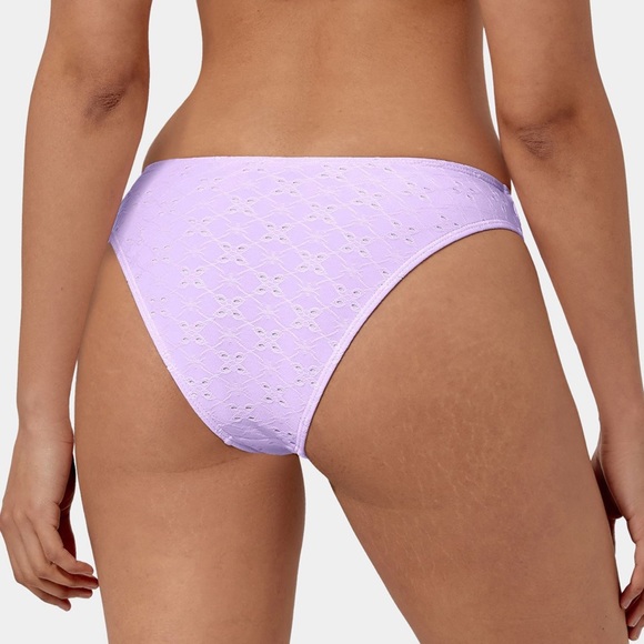 HALARA- NWT Solid Jacquard Bikini Bottom in Light Purple (Large) - Picture 2 of 11